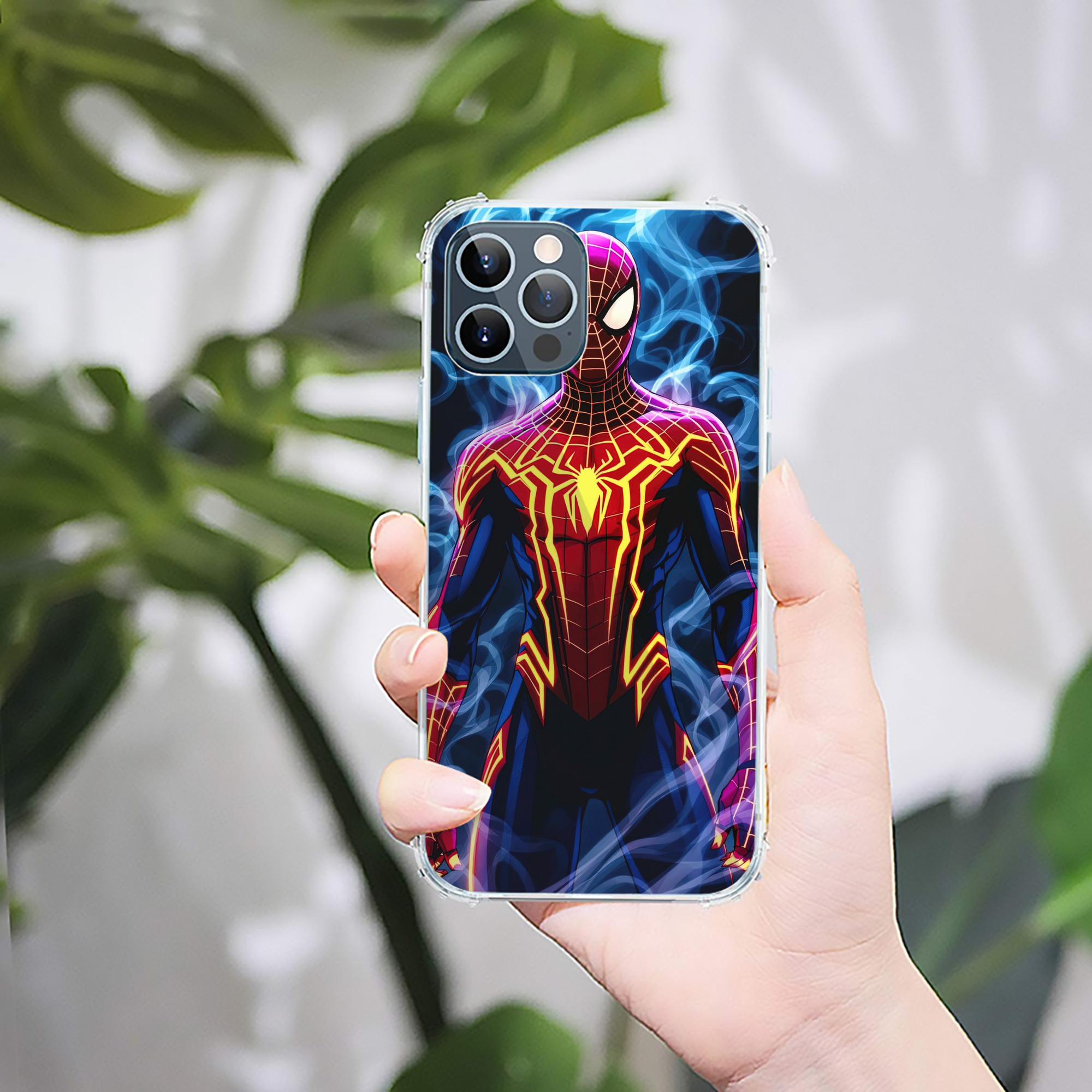 （画像用） Spider Man スパイダーマン 【iPhone 12シリーズ対応】透明スマホケース（クリアソフトケース）